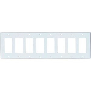 Main product image for Pro Wire CVRPLT-8W 8-Gang Box Cover Plate White 300-502